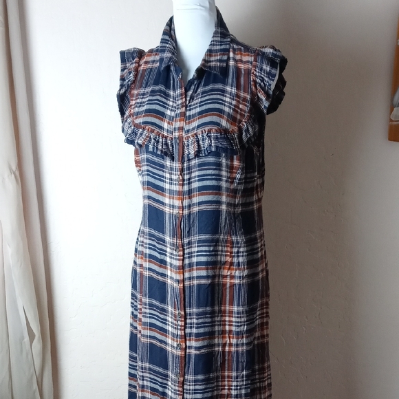 Universal Thread Dresses & Skirts - Universal Thread Blue and Brown Plaid Dress